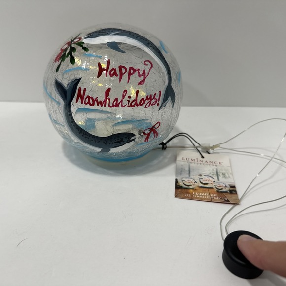Luminance Collection Other - Luminance Collection Happy Narwhalidays Light Up Globe Christmas Arctic NWT